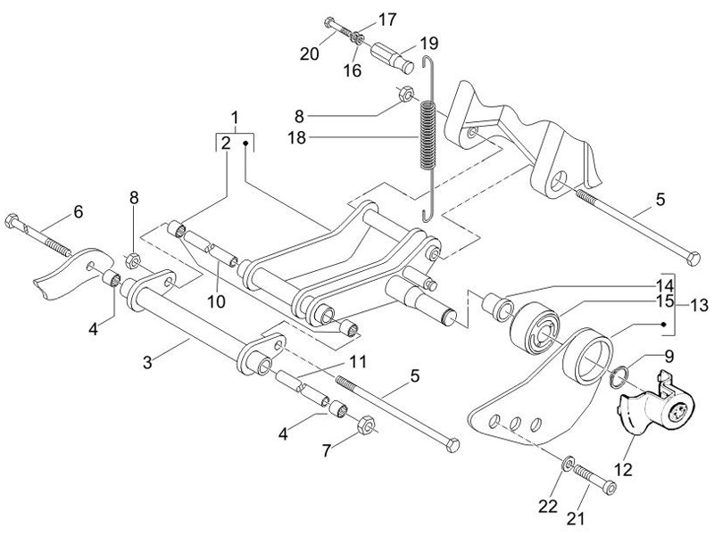 Swinging arm