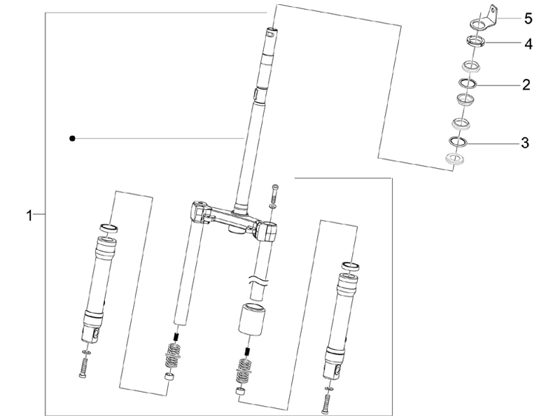 Fork/steering tube - Steering bearing unit