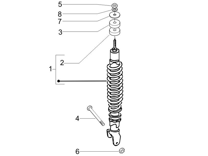 Rear suspension - Shock absorber/s