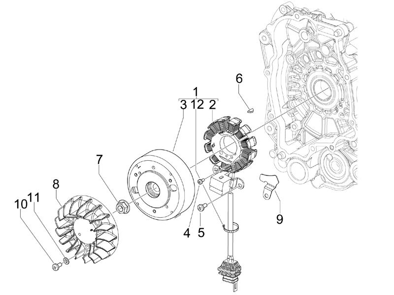 Flywheel magneto