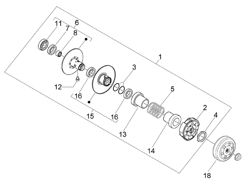 Driven pulley