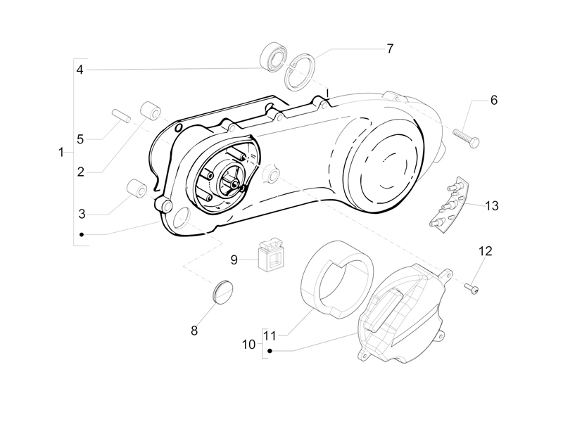 Crankcase cover - Crankcase cooling