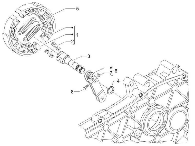 Rear brake - Brake jaw