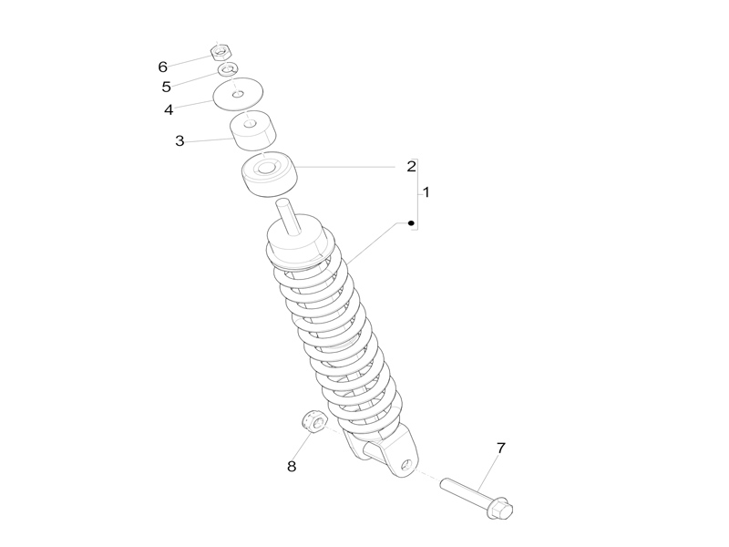 Rear suspension - Shock absorber/s