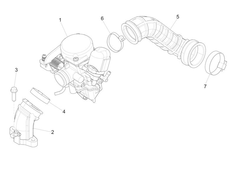 Carburettor assembly  Union pipe