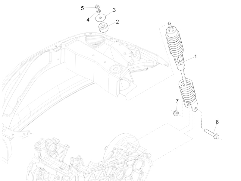 Rear suspension - Shock absorber/s
