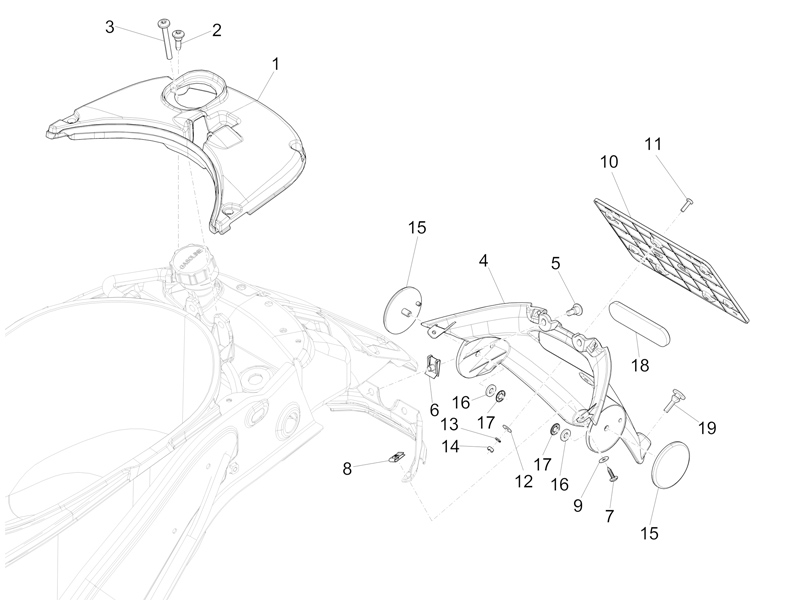 Rear cover - Splash guard