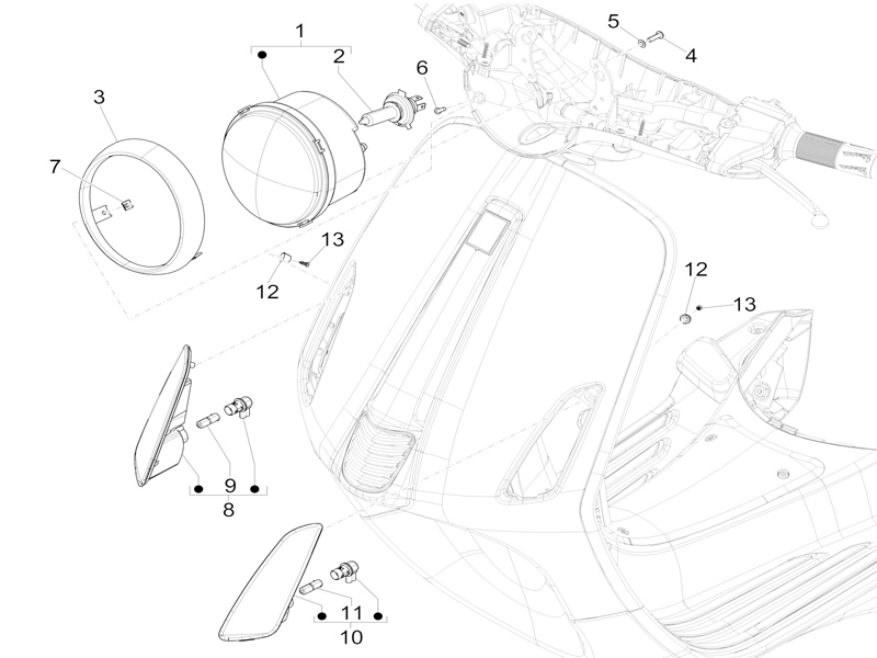 Front headlamps - Turn signal lamps