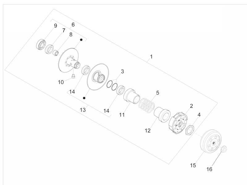 Driven pulley