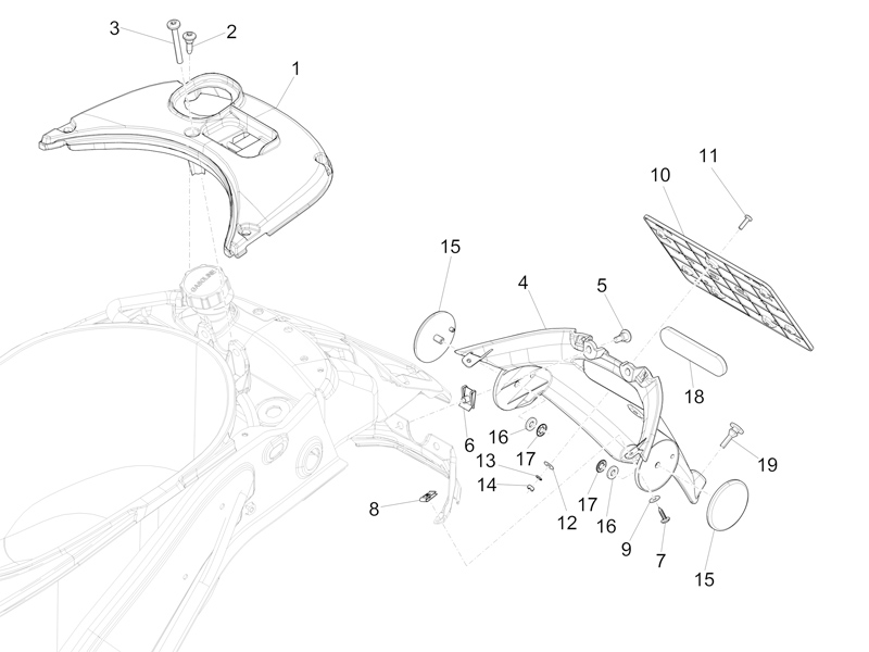 Rear cover - Splash guard