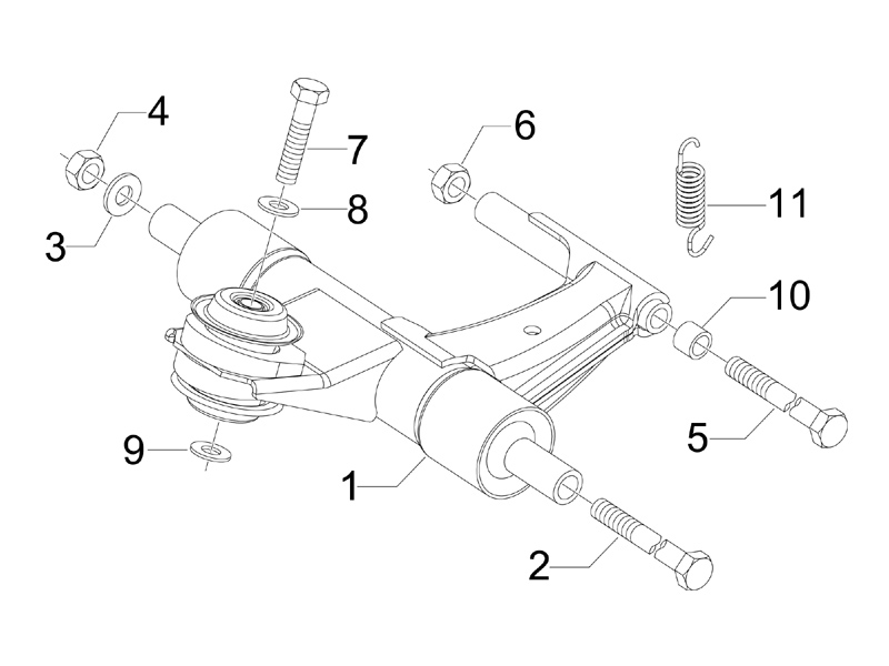 Swinging arm