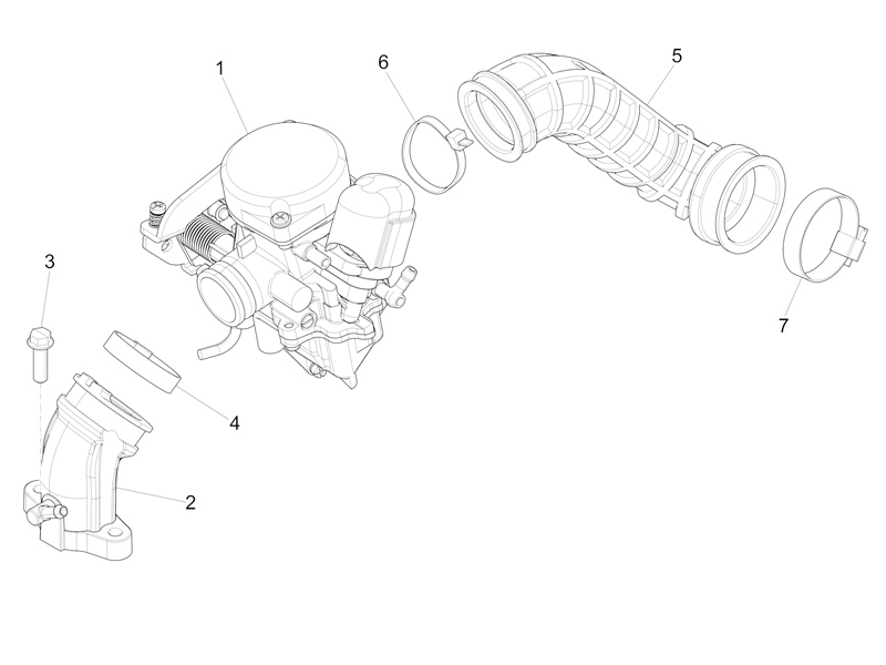 Carburettor assembly  Union pipe