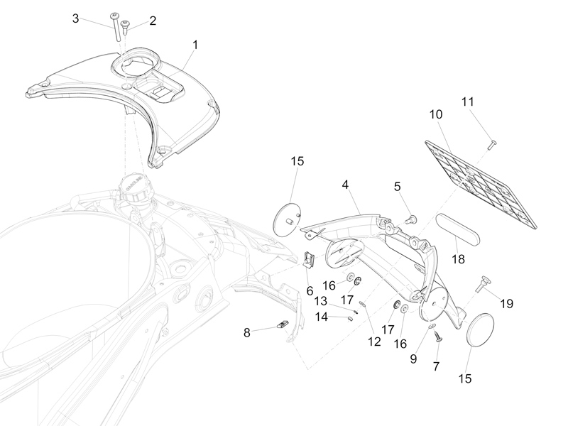 Rear cover - Splash guard