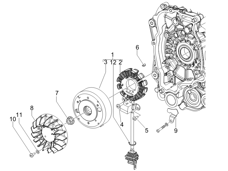 Flywheel magneto
