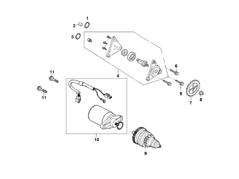 Startmotor oliepomp