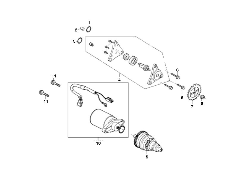 Startmotor oliepomp