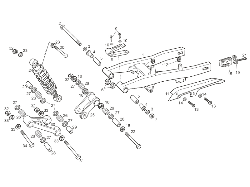 Swing arm - Shock absorber