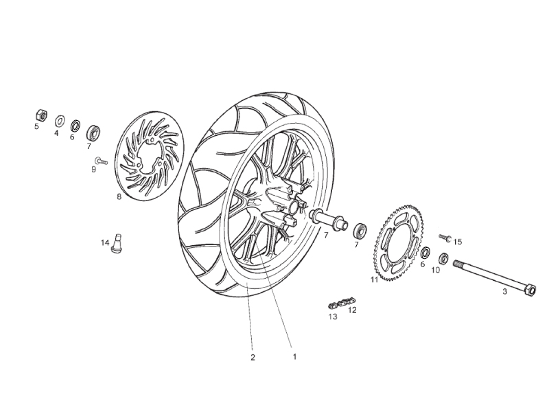 Rear wheel 