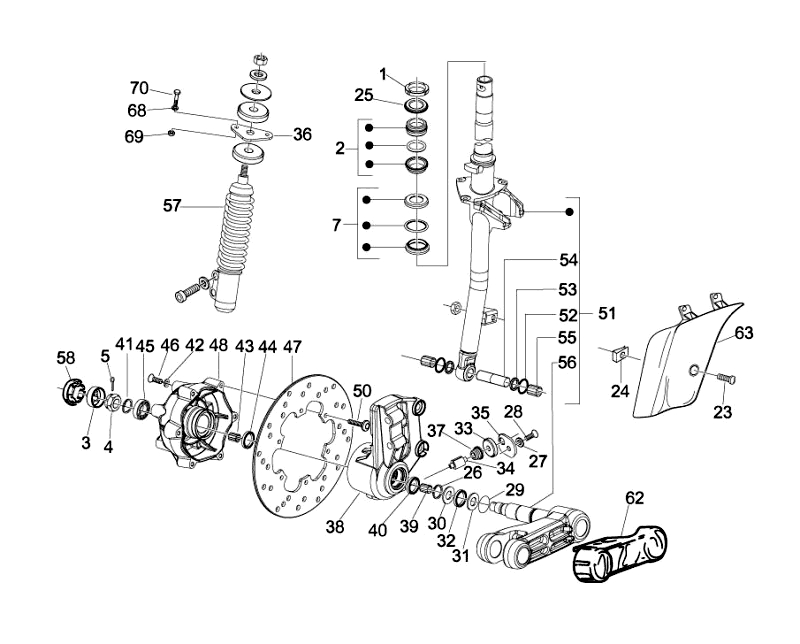39.FRONTWHEEL FORKS SUSPENSION STRUTS