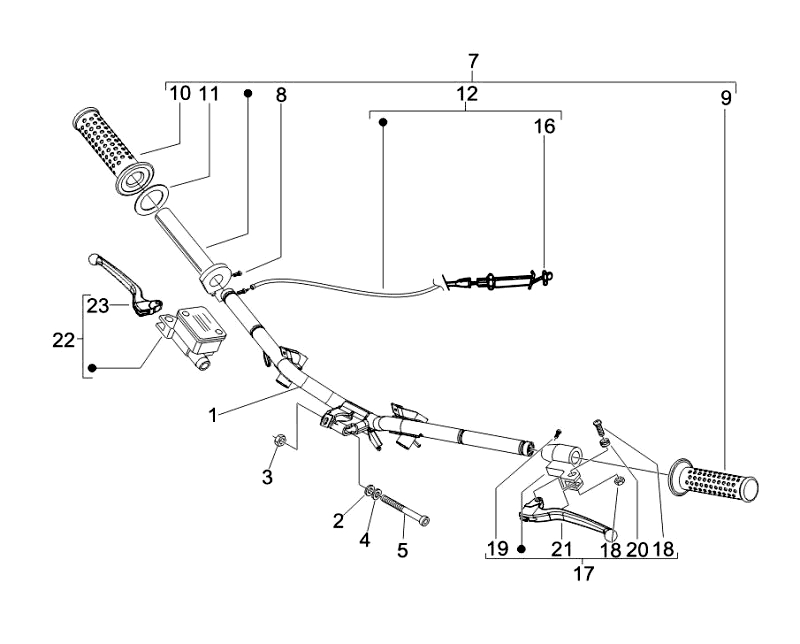 37.HANDLEBAR ATTACHING PARTS