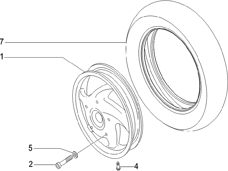 40.FRONT WHEEL ASSEMBLY