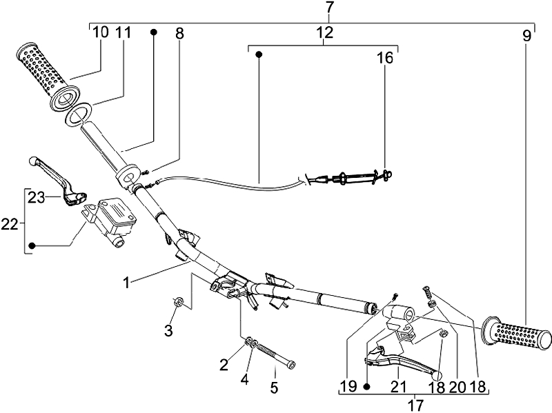 36.HANDLEBAR ATTACHING PARTS