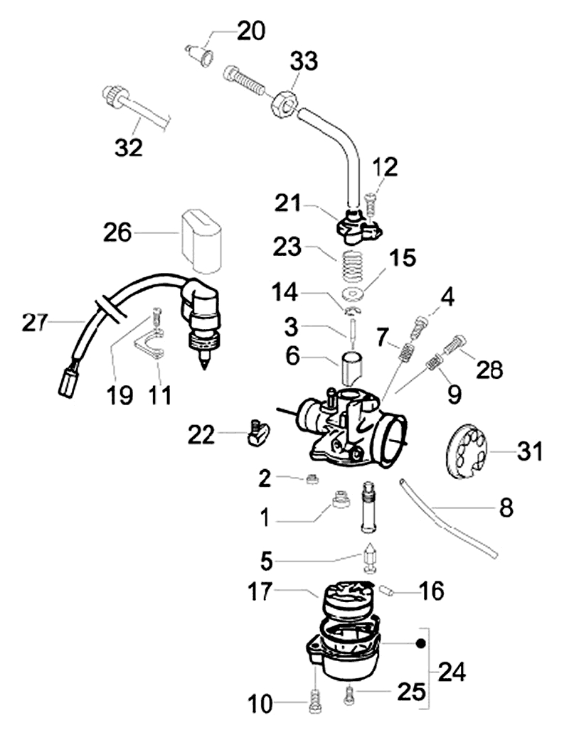 16.CARBURETOR COMPONENTS