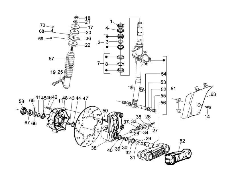 40.FRONTWHEEL FORKS SUSPENSION STRUTS