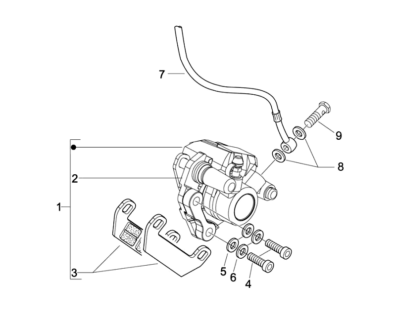 44.CALIPER BRAKE HOSE