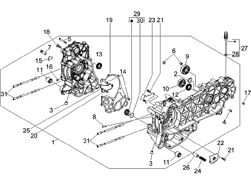 2.CRANKSHAFT HOUSING