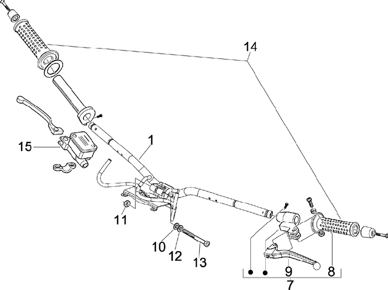 38.HANDLEBAR ATTACHING PARTS