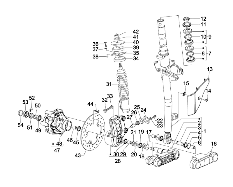39.FRONTWHEEL FORKS SUSPENSION STRUTS