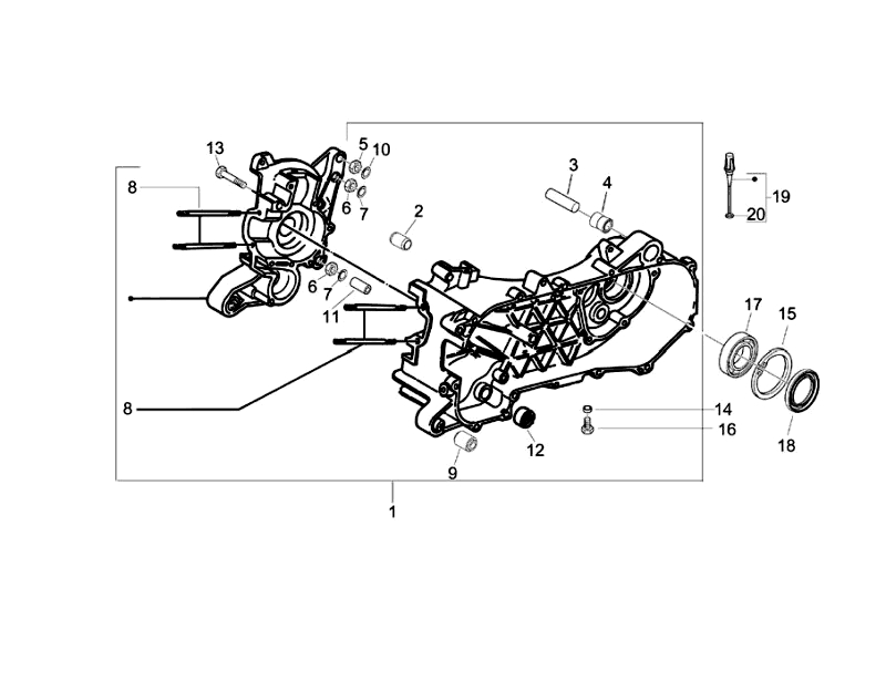 2.CRANKSHAFT HOUSING