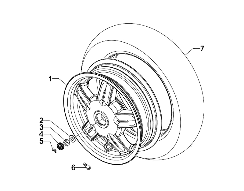 43.REAR WHEEL ASSEMBLY