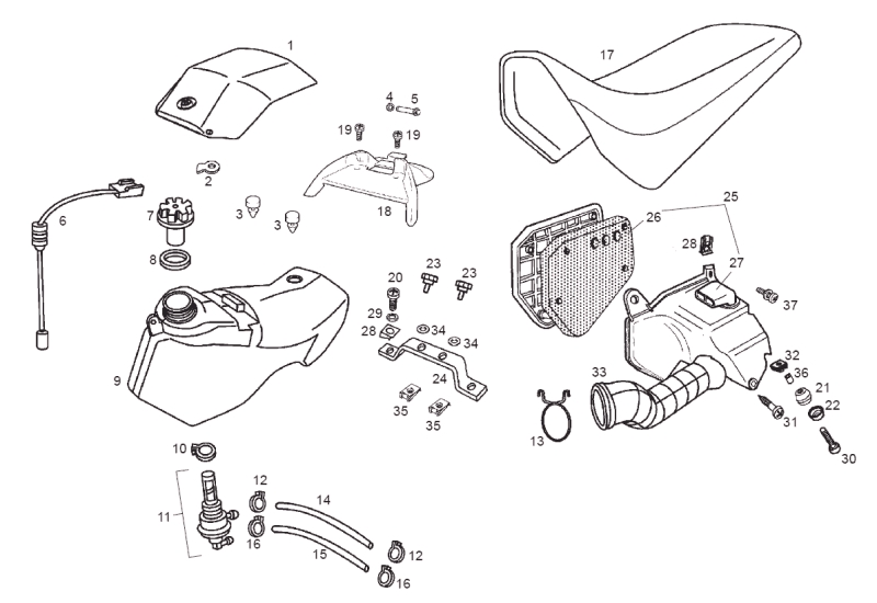 4.FUEL TANK - FILTER BOX - SEAT