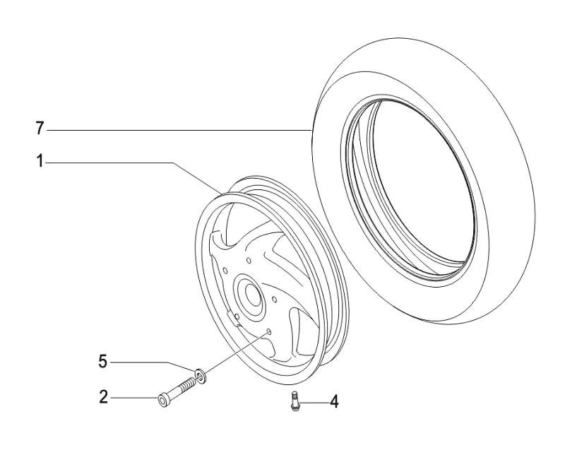 42.FRONT WHEEL ASSEMBLY