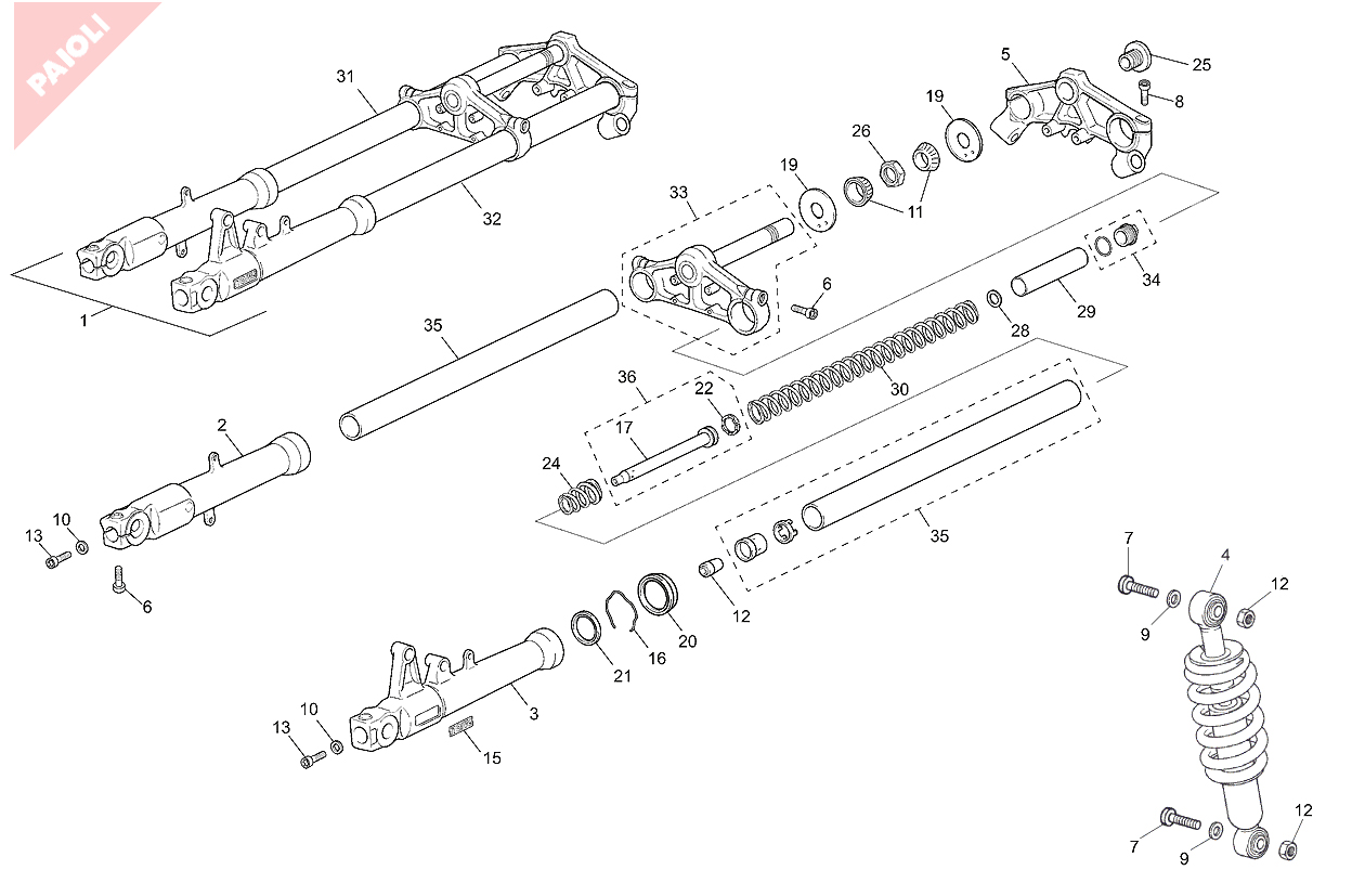 Fork Assy (Paioli)