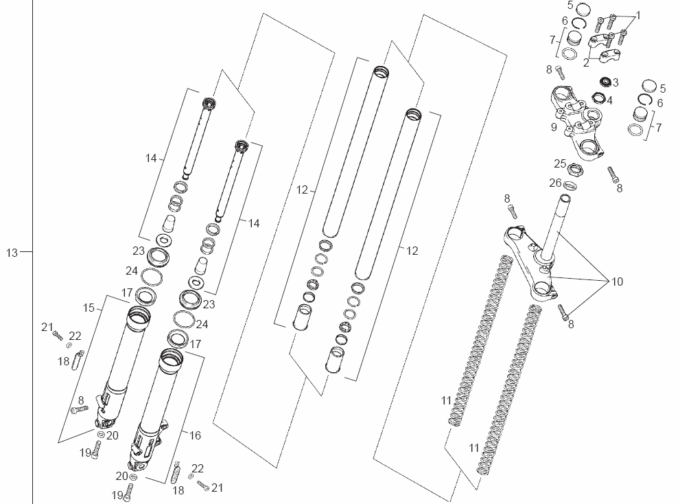 Fork Assy (Paioli ø36)