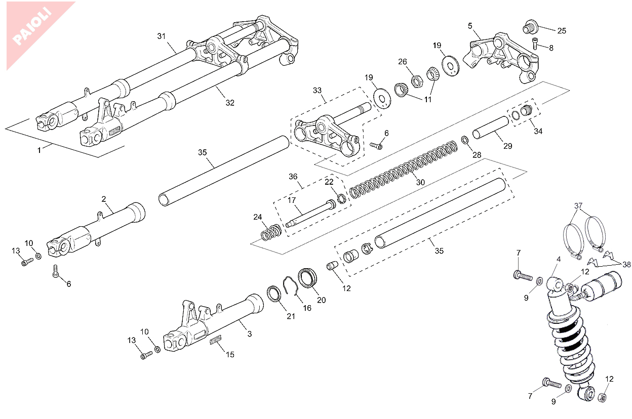 Fork Assy (Paioli)