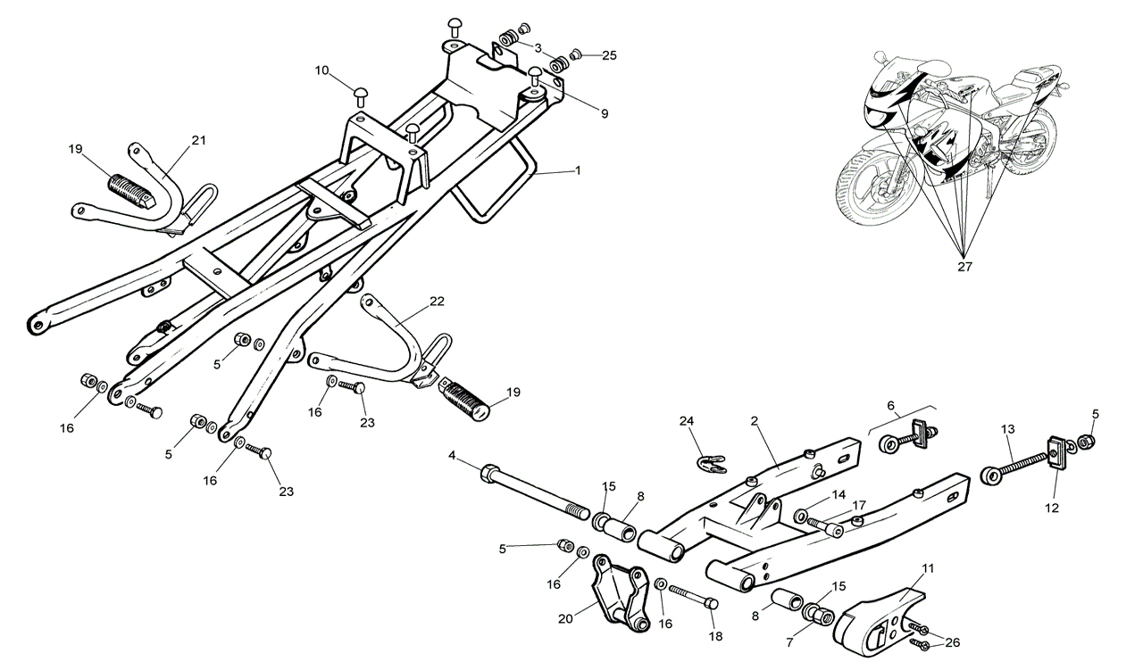 Subframe & Achterbrug