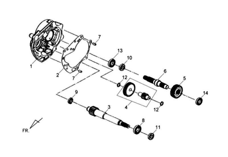 11.MISSION CASE-DRIVE SHAFT