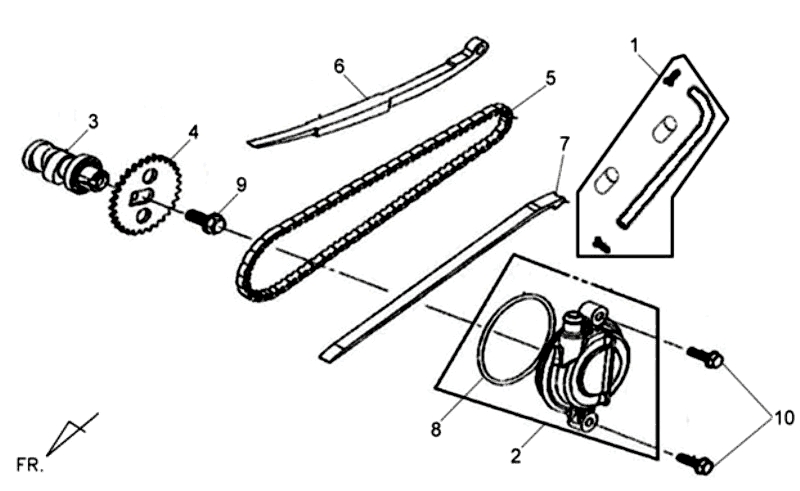 3.CAM SHAFT-CYL. HEAD L. SIDE COVER