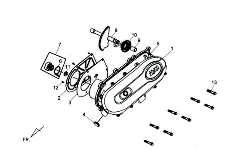 8.L.CRANK CASE COVER