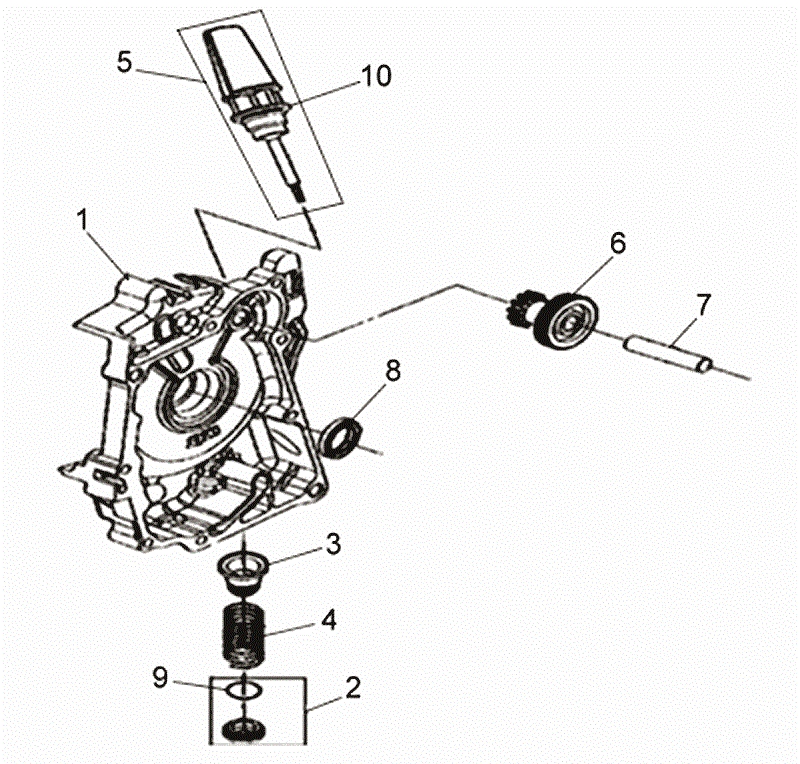 6.R.CRANK CASE COVER