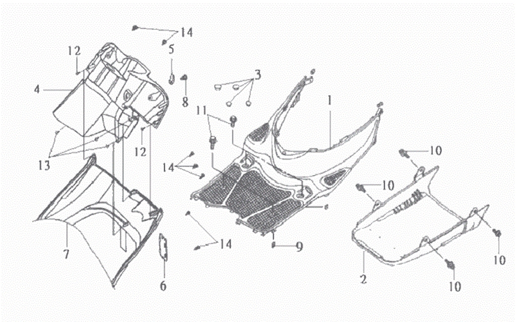 14.CENTER COVER - STEP FLOOR