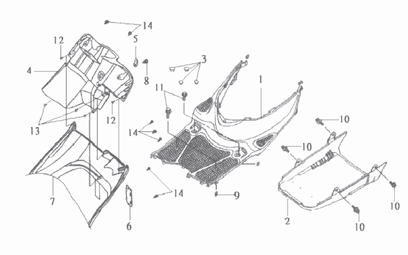 14.CENTER COVER - STEP FLOOR
