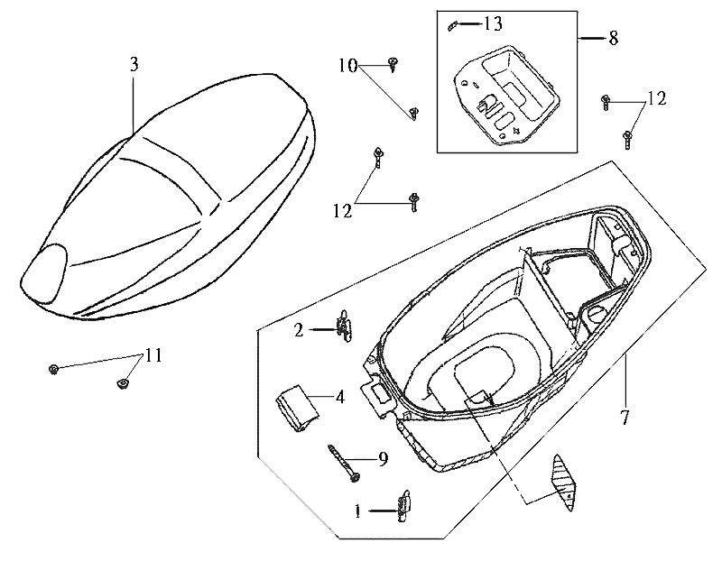 22.SEAT - LUGGAGE BOX