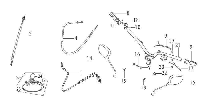 15.STEERING HANDLE - HANDLE COVER