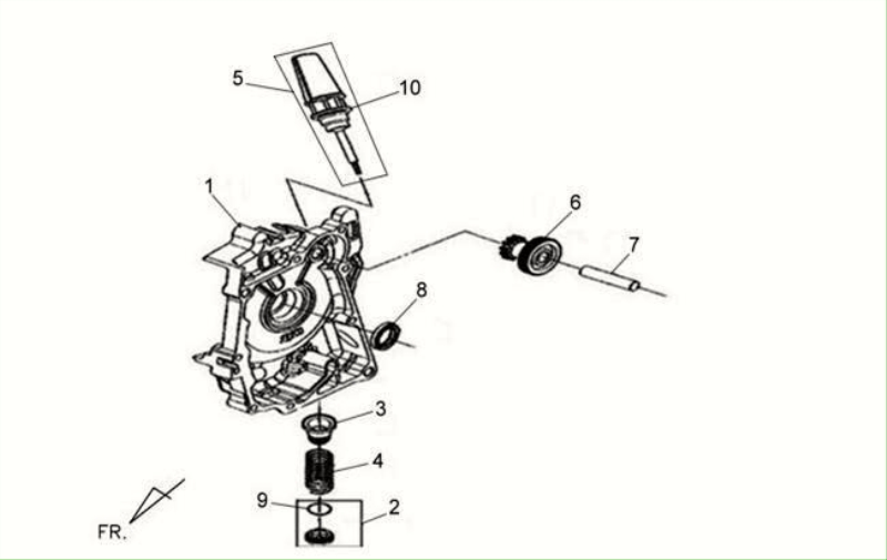 6.R.CRANK CASE COVER