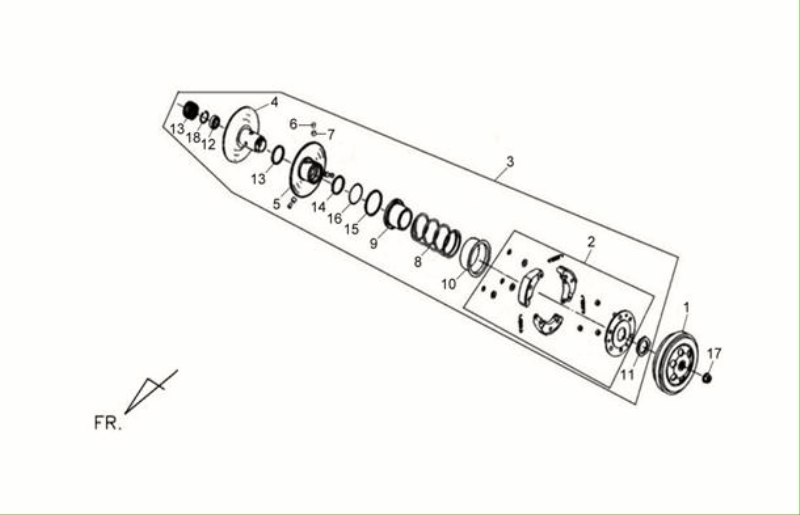 10.DRIVEN PULLEY ASSY